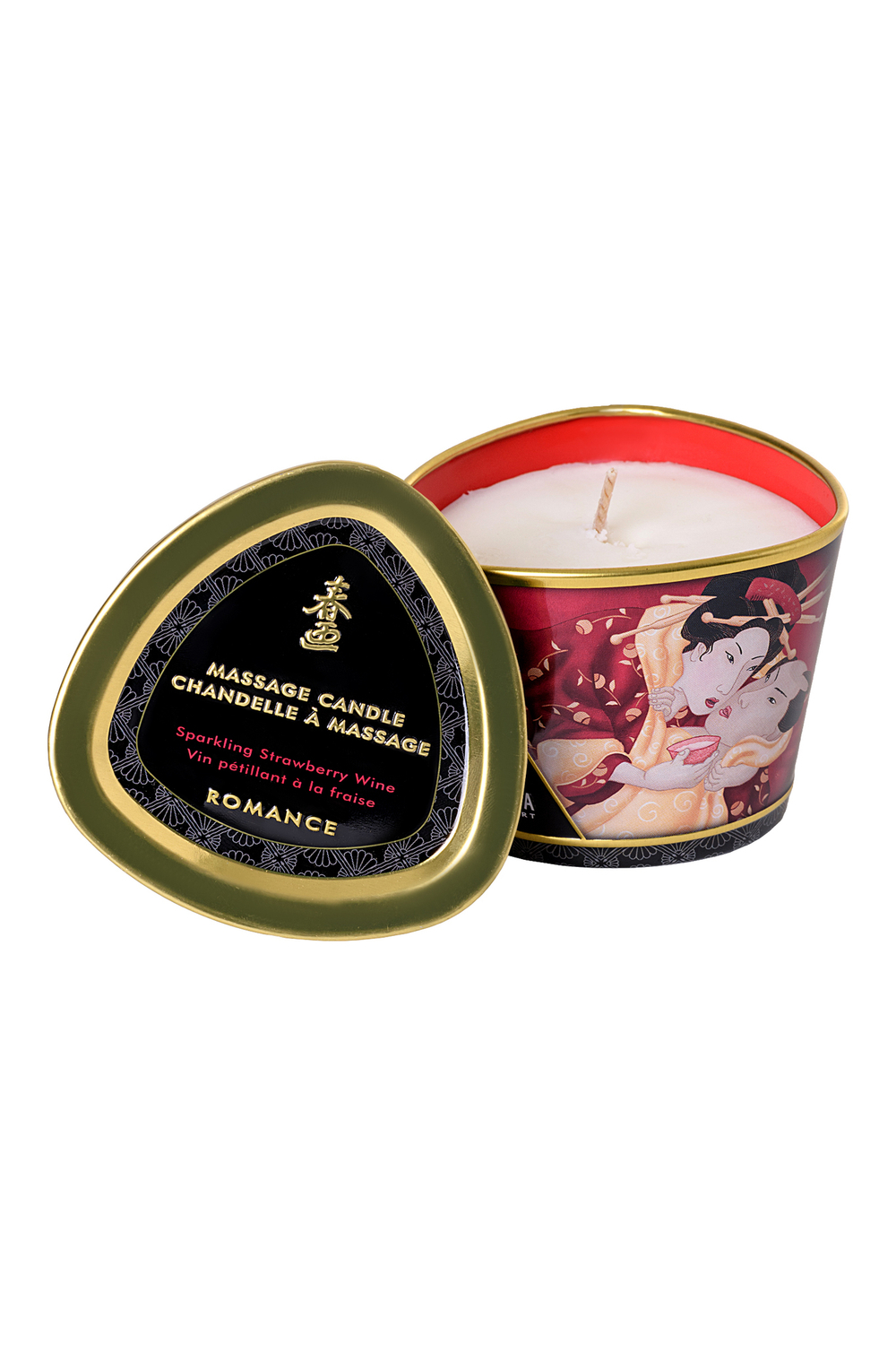 Массажное аромамасло свеча Клубника и шампанское 170 мл