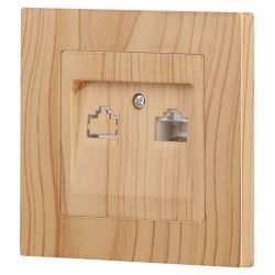 Розетка Intro Accent 6-303-11 информационная RJ45, IP20, СУ, сосна | Intro