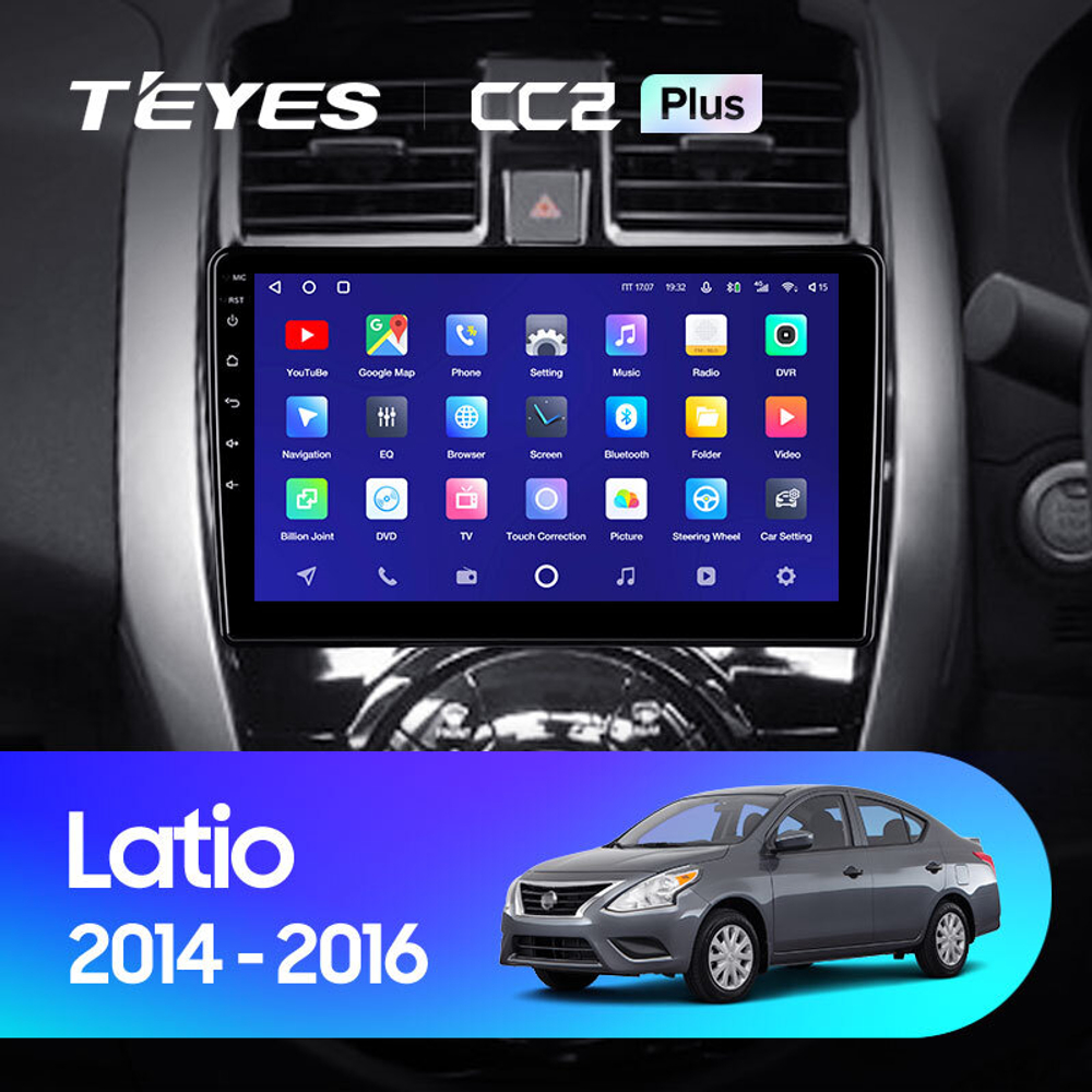 Teyes CC2 Plus 10,2" для Nissan Latio 2014-2016 (прав)