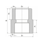 Муфта переходная 32/25 нар/вн EVER® plast БЕЛЫЙ (Россия)