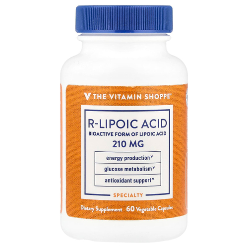 The Vitamin Shoppe, R-липоевая кислота, 60 растительных капсул