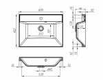 Тумба с раковиной Belbagno MARINO 60 подвесная Bianco Opaco