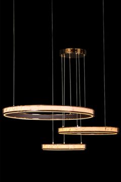 Подвесная люстра LED 193W 3000К/4000К/5500К LE7702/800-3F Gold золото Christine Leon