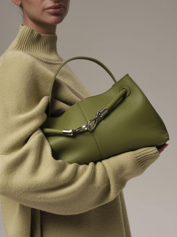 Кожаная сумка Ties DBR 31185 зеленый бамбук