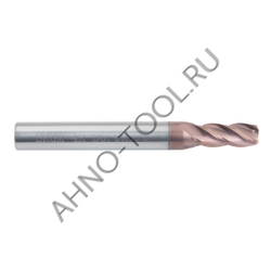 Фреза твердосплавная радиусная   5мм (L=50, l=13, хв=6) Z4 35° по стали, нерж., чугуну, с радиусной