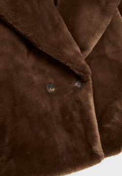 STRADIVARIUS Шуба из искусственного меха, коричневый