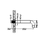 Излив для наполнения ванн Boheme FUSION 625-BRB Brushed Bronze