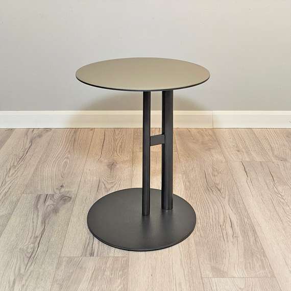 Стол журнальный 4488, Ø43х47 см, металл, экокожа