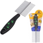 Расческа двухсторонняя для кошек и собак «Алиса», цвет чёрный, 18см (блистер)✦