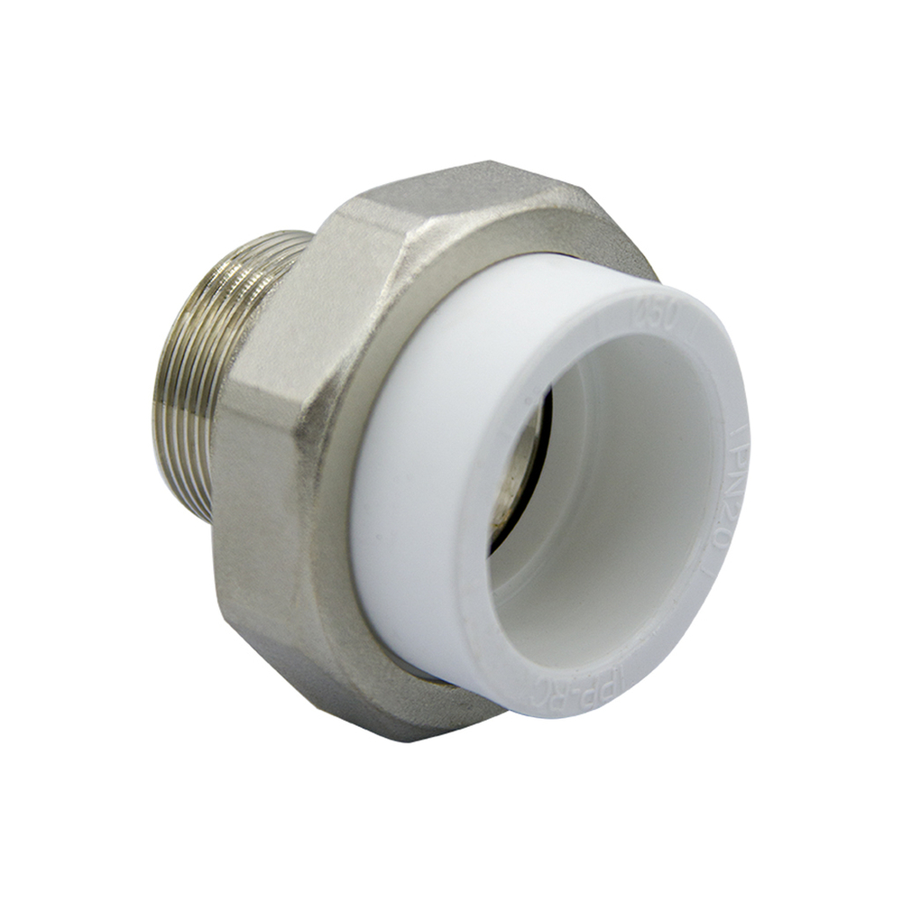 Муфта комб. разъемная, нар 50х1 1/2" EVER® plast  БЕЛЫЙ (Россия) УСИЛЕННАЯ