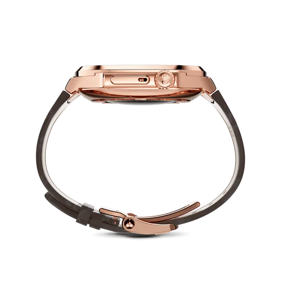 Корпус для Apple Watch ROYAL45 -  Rose Gold Brown Leather