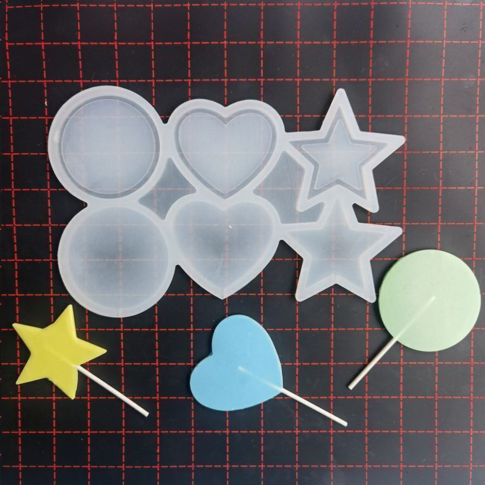 Силиконовая форма для леденцов «Погремушки ассорти 3 фигуры»