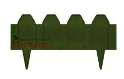 Ограждение декоративное ППК "Заборчик" 500х175х12 (зеленый)