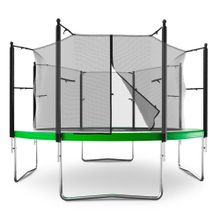 Батут UNIX Line Simple 12 ft (366 см) с внутренней защитной сеткой, зеленый