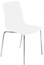 Стул пластиковый Papatya X-Treme S, хромированный, белый