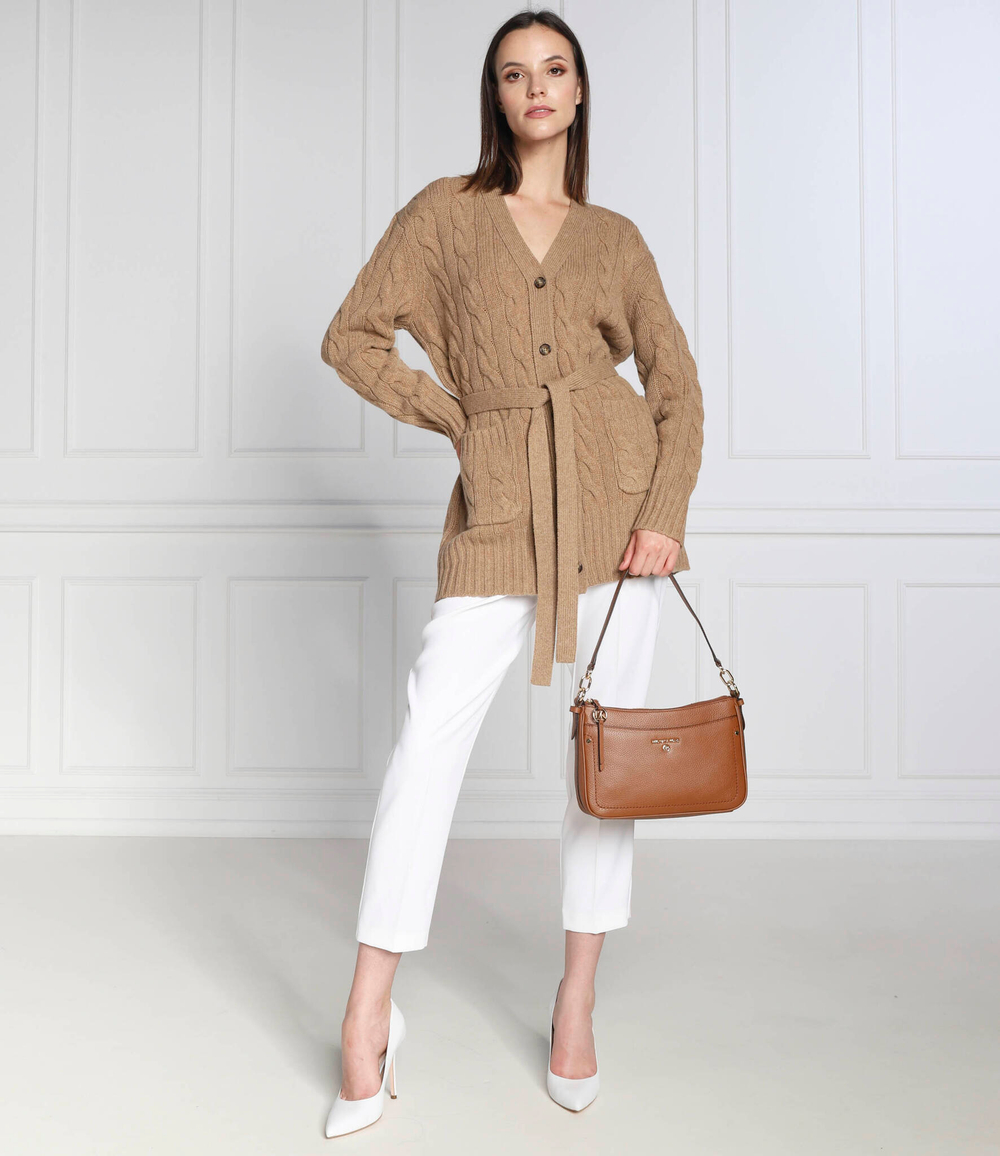 кожаная сумка через плечо jet set Michael Kors - коричневый(32S1GT9C8L)