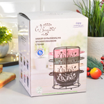 Набор бульонниц 4 предмета 650мл на подставке "Время ланча"