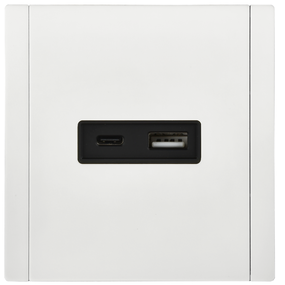 FORTE&PIANO Розетка USB A+C 3,1А FP250M металл белый IEK