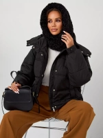 Капор зимний вязаный капюшон на флисе