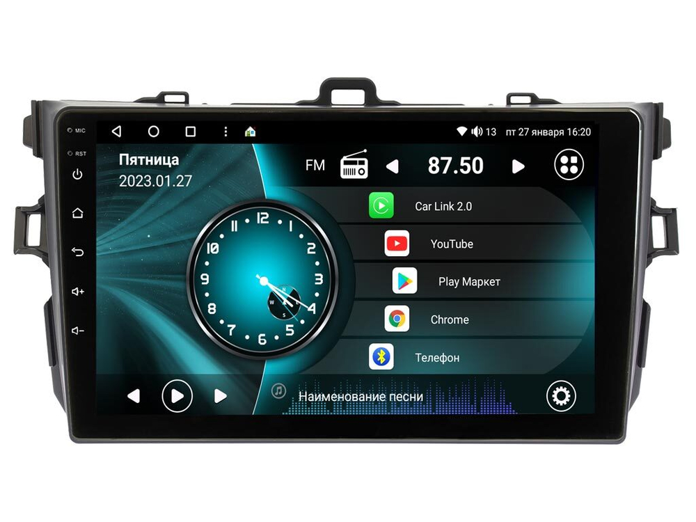 Магнитола для Toyota Corolla E150 2007-2013 (маленькая рамка) - Vaycar VA77-0063 на Android 13, 8-ядер, 2Гб-32Гб, 4G SIM-слот