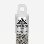 Японский бисер TOHO Round 15/0 (№566), металлизированный, непрозрачный матовый