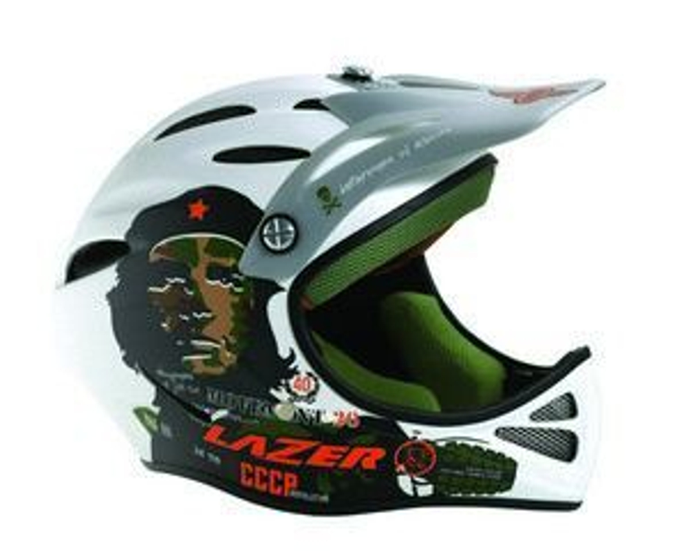 Велошлем для BMX LAZER, модель EXCALIBUR, р.M, цв.белый/зеленый матовый
