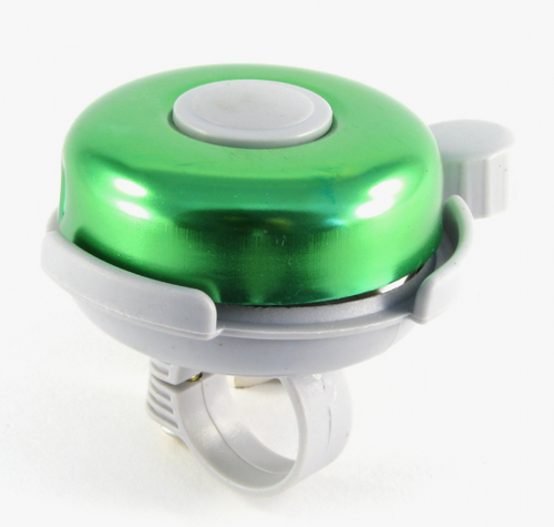 Звонок механический, 53мм, алюминий/пластик, зелёный