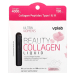 Vplab, Ultra Women's Beauty, жидкий коллаген, тропические фрукты, клубника и киви, 10 тюбиков с жидкостью, 100 мл (3,38 жидк. Унции)