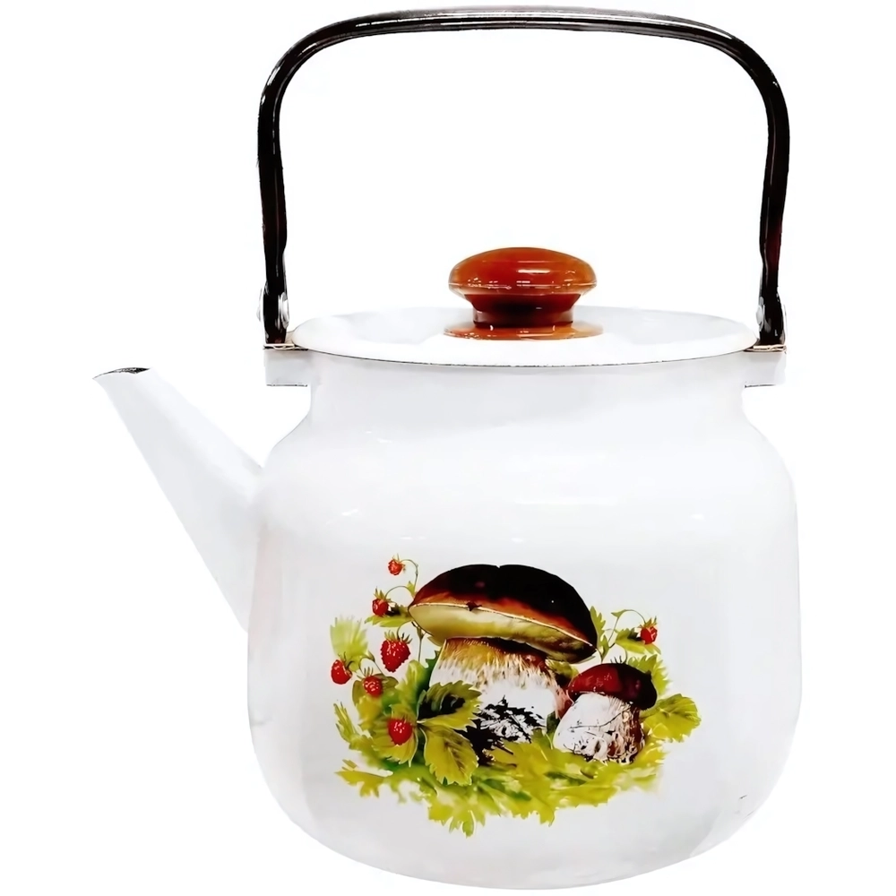 Чайник эмалированный 2л «Грибная поляна» С-2710П2/4Рч