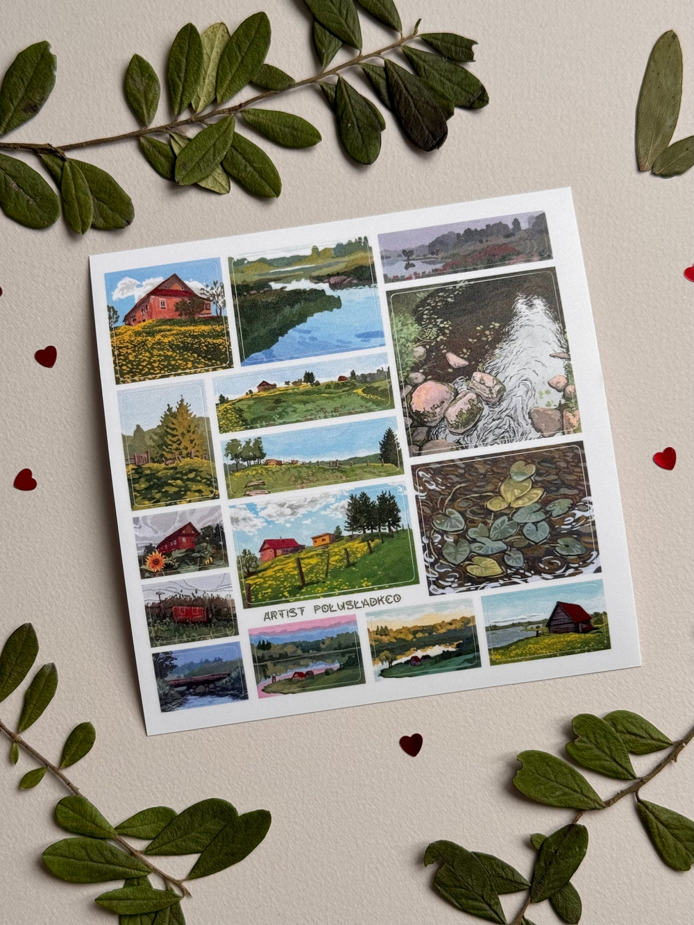 Стикерпак ‘деревня‘ 🌲