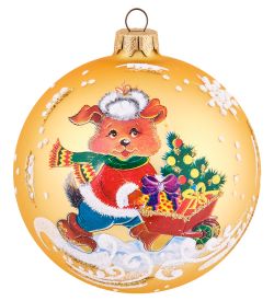 Элита НФШ-1689/3 Ел.украшение Шар «Собачка» 100 мм