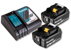Набор два аккумулятора Makita BL1830B и зарядное устройство DC18RC