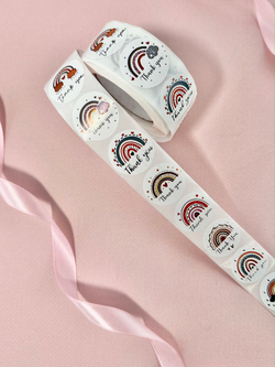 Наклейки в рулоне "Радуга", 500 шт, D-2,5 см