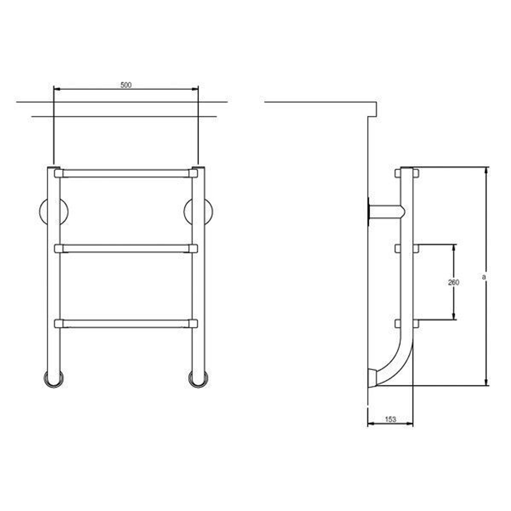 Лестница (нижняя часть) Hayward IDP4 из двух частей 4cт AISI-316