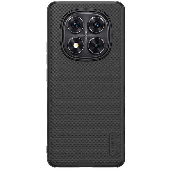 Усиленный чехол черного цвета от Nillkin для Xiaomi Redmi Note 14 Pro+ Плюс, серия Super Frosted Shield Pro