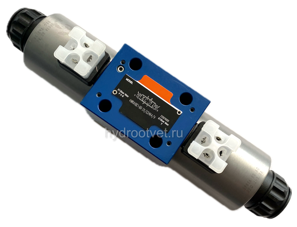 4WRA10E1-60-2X/G24K4/V - Пропорциональный распределитель без встроенного электронного усилителя Ду10, номинальный расход 60 л/мин, схема E1-