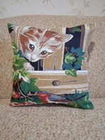 Декоративный гобеленовый чехол для интерьерной подушки Базилио 38*38