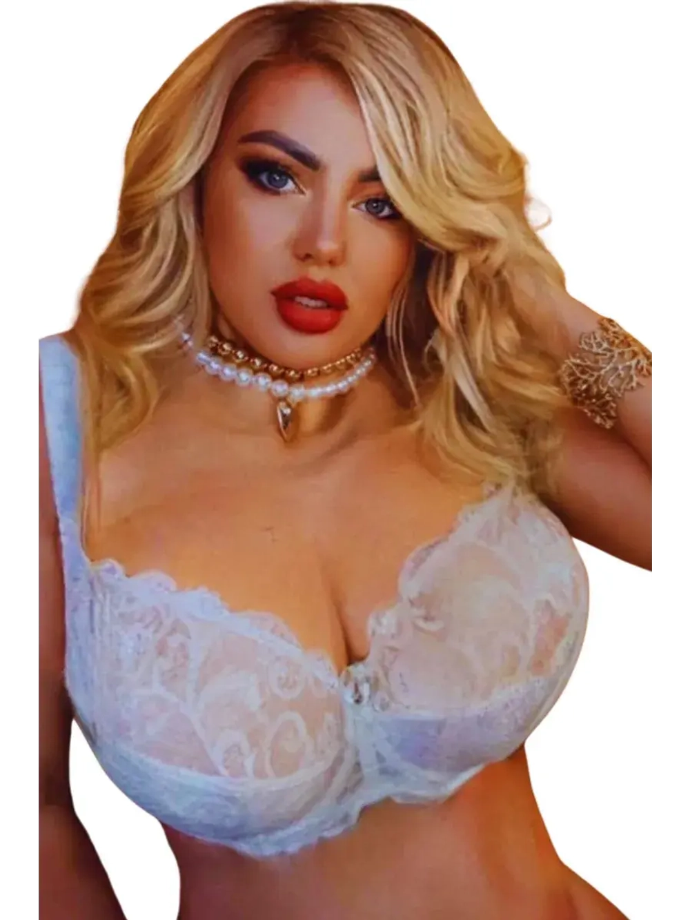 Франзуская модель бюстгальтера большие размеры FGi ажурный