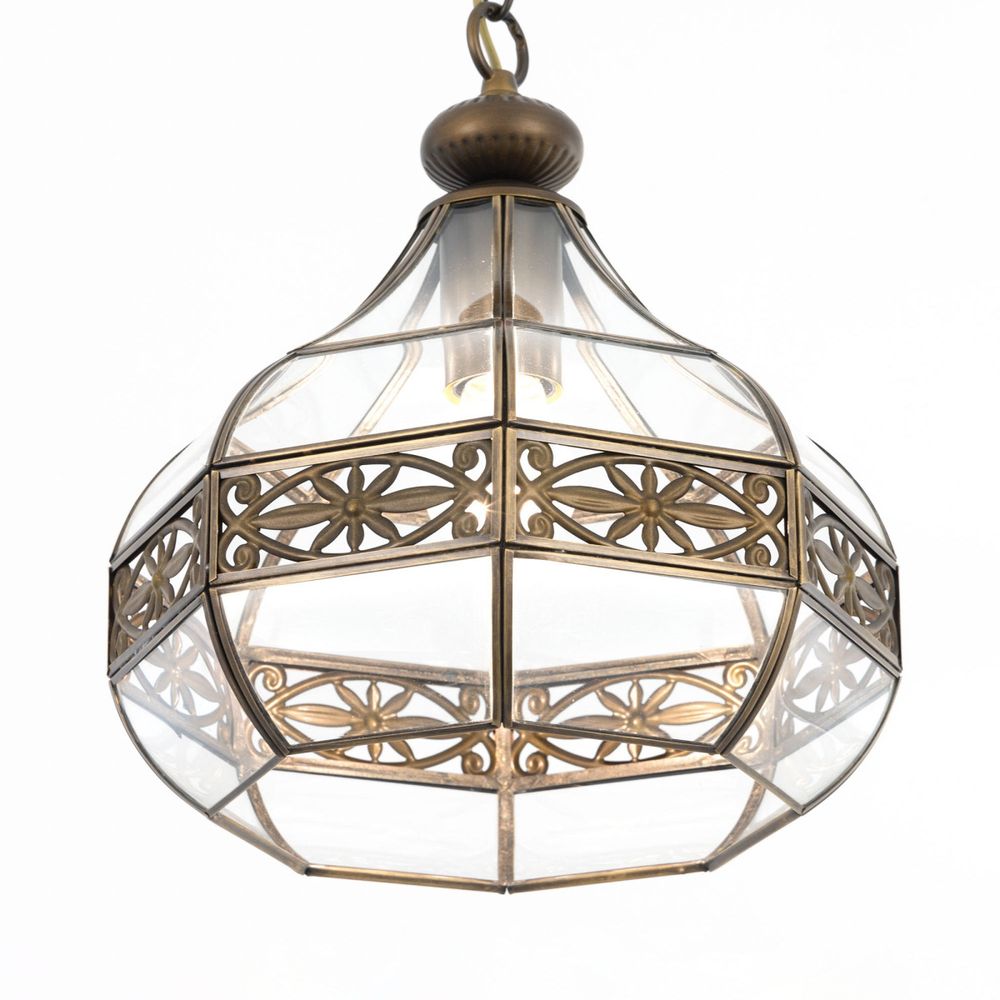 Citilux Гера-2 CL444210 Подвесной светильник витражный Бронза