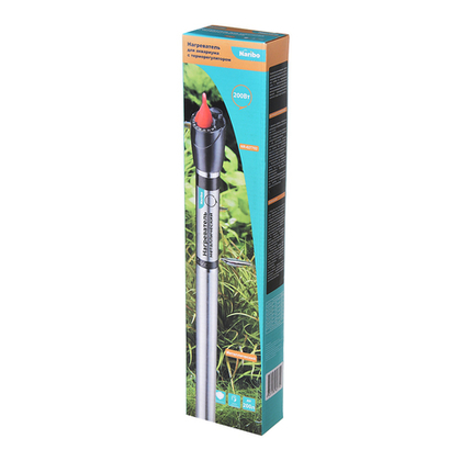 NARIBO Нагреватель 200Вт металлический, для аквариума 130-230л