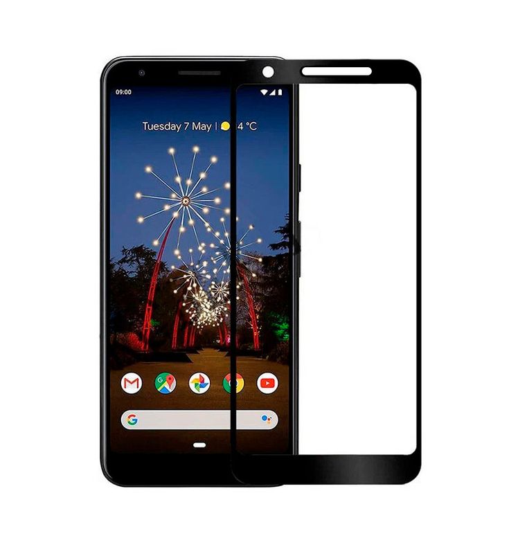 Защитное стекло 21D для Google Pixel 3A XL черное