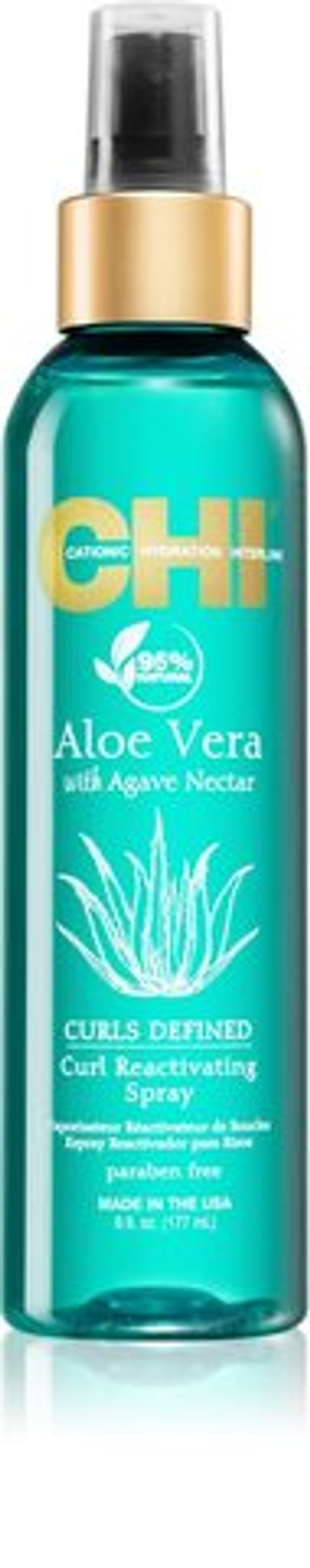 CHI Aloe Vera Curl Reactivating - увлажняющий спрей для кудрявых и волнистых волос /   177  ml  / GTIN 633911811573