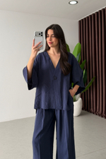 Костюм из модала с брюками палаццо