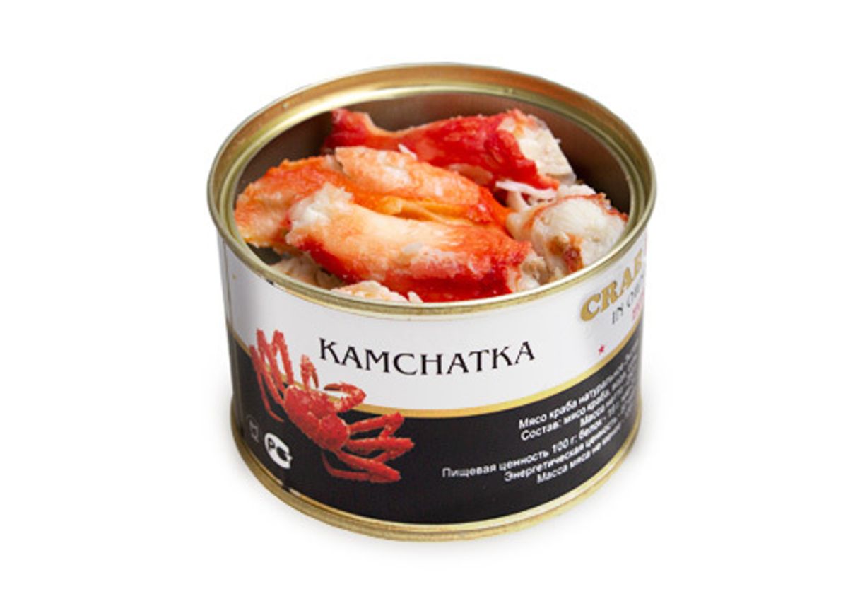 Краб натуральный камчатский ж/б, 250г