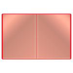 Папка с файлами Бюрократ на 10 вкладышей, 600 мкм, красная