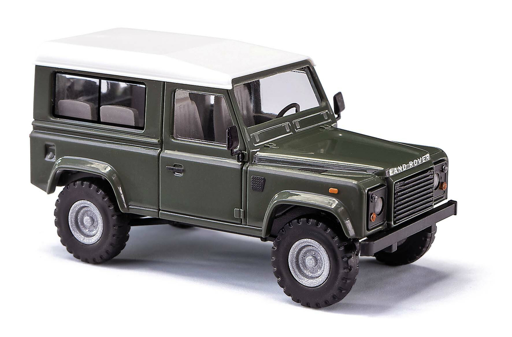 Автомобиль Land Rover Defender 90, короткий, зеленый (H0, 1:87)