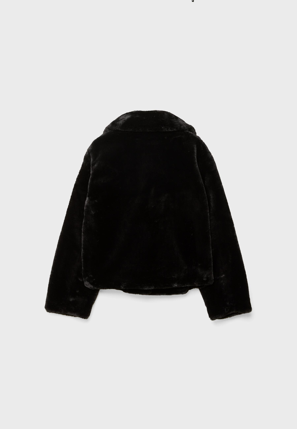 STRADIVARIUS Шуба из искусственного меха, черный