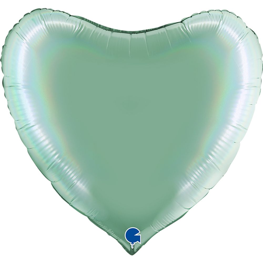 Gr (18&#39;&#39;/46 см) Сердце, Тиффани, Голография, 1 шт.