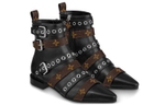 LOUIS VUITTON Jumble Ankle Boots "Black With Multiple Straps" Women"s
