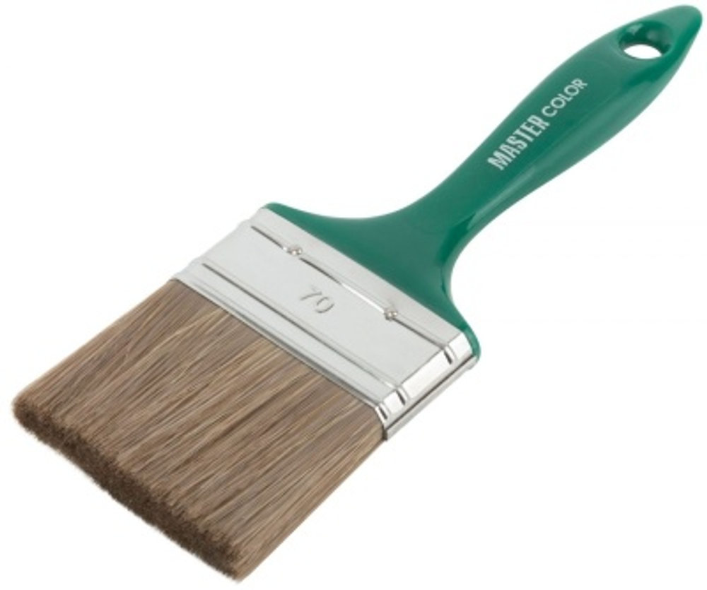 Кисть флейцевая толщ 11 мм натур щет нерж обжим пласт руч шир 70 мм